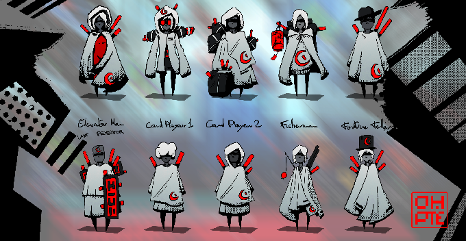 DOORTE character designs